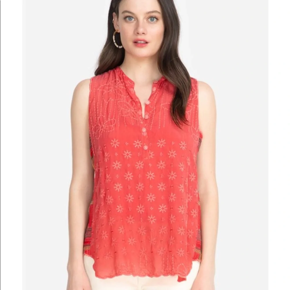 Johnny Was Coral Tank Top - Picture 3 of 3
